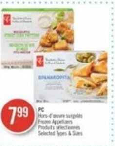 Pharmaprix PC Frozen Appetizers offer