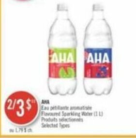 Pharmaprix Aha Flavoured Sparkling Water offer