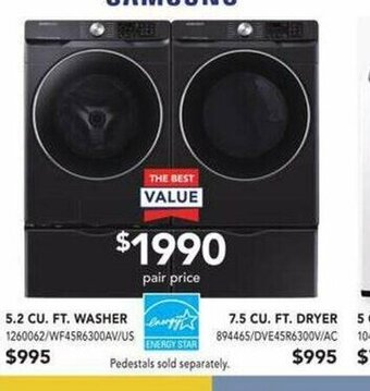 Lowe's 7.5 CU. FT. Dryer offer