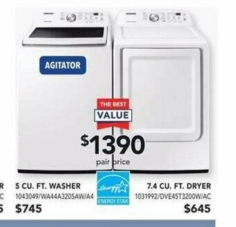 Lowe's 7.4 CU. FT. Dryer offer