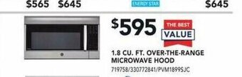 Lowe's 1.8 CU. FT. Over-The-Range Microwave Hood offer