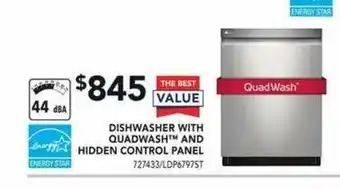 Lowe's Dishwasher With Quadwash And Hidden Control Panel offer