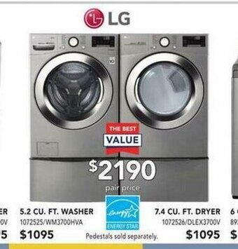 Lowe's 7.4 CU. FT. Dryer offer