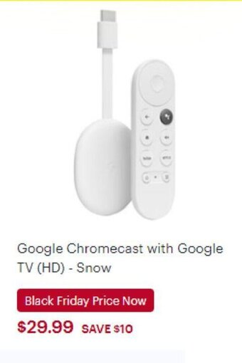 Best Buy Google Chromecast With Google TV HD - Snow offer