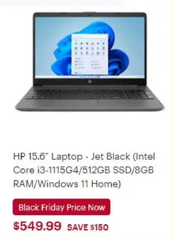 Best Buy HP 15.6 Laptop - Jet Black offer