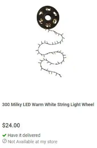 Giant Tiger 300 Milky LED Warm White String Light Wheel offer