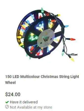 Giant Tiger 150 LED Multicolour Christmas String Light Wheel offer