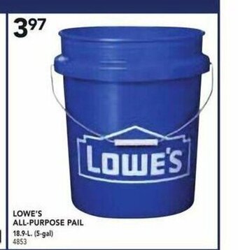 Lowe's Lowe's All-Purpose Pail offer