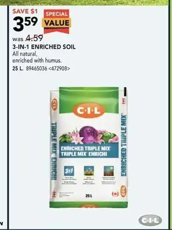 RONA 3-in-1 Enriched Soil offer