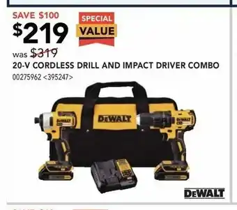 RONA 20.V Cordless Drill And Impact Driver Combo offer