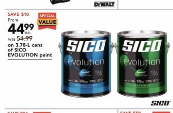 RONA On 3.78-L Cans Of Sico Evolution Paint offer