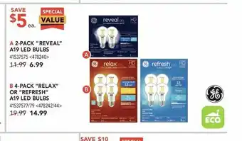 RONA Reveal A19 Bulbs offer
