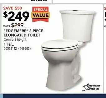 RONA Edgemere 2-Piece Elongated Toilet offer