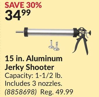 Princess Auto 15 in. aluminum jerky shooter offer