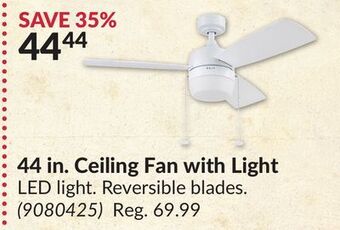 Princess Auto 44 in. ceiling fan with light offer