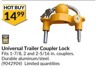 Princess Auto Universal trailer coupler lock offer