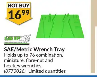 Princess Auto Grand rapids sae/metric wrench tray offer