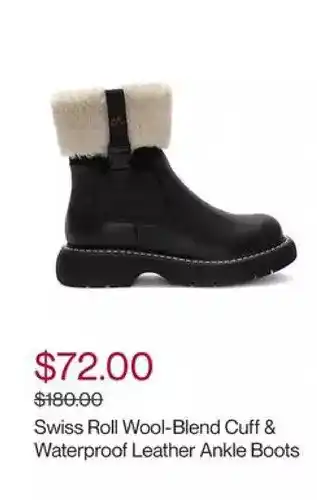 Hudson's Bay Religious comfort swiss roll wool-blend cuff & waterproof leather ankle boots offer