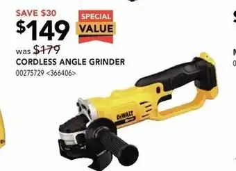RONA Cordless Angle Grinder offer