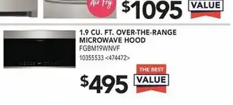 RONA 1.9 CU. FT. Over-The-Range Microwave Hood FGBM19WNVF offer