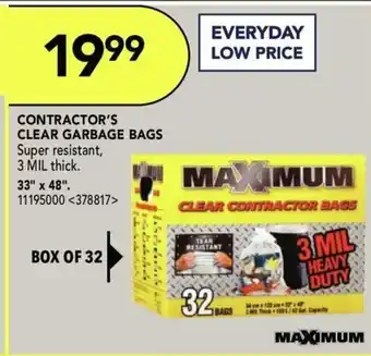 RONA Contractor's Clear Garbage Bags offer