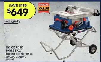 RONA Corded Table Saw offer