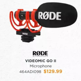 Henry's Rode videomic go ii microphone offer