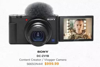 Henry's Sony dc-zv1b content creator / vlogger camera offer