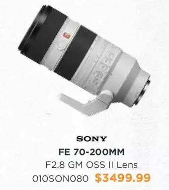 Henry's Sony fe 70-200mm f2.8 gm oss ii lens offer