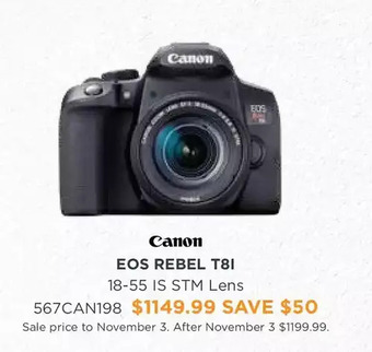 Henry's Canon eos rebel t81 18-55 is stm lens offer