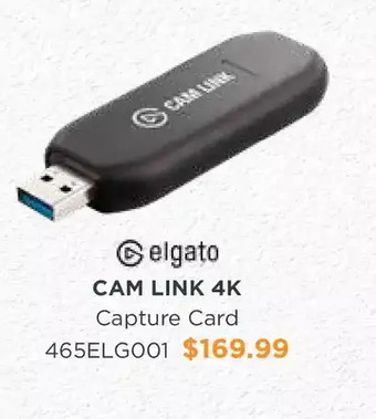 Henry's Elgato cam link 4k capture card offer