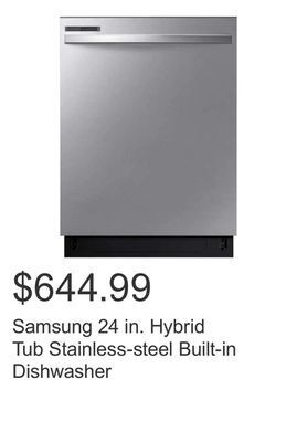 Costco Samsung 24 in. hybrid tub stainless-steel built-in dishwasher offer