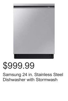 Costco Samsung 24 in. stainless steel dishwasher with stormwash offer