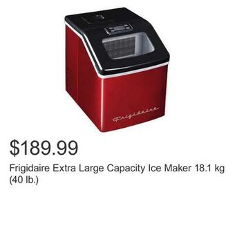 Costco Frigidaire extra large capacity ice maker 18.1 kg (40 lb.) offer