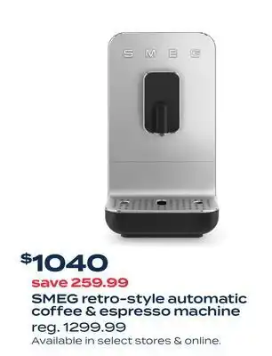 Bed Bath & Beyond Smeg retro-style automatic coffee & espresso machine offer