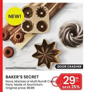 Stokes Nova marissa or multi bundt cake pans offer