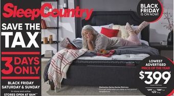 Sleep Country Distinction series denise mattress offer