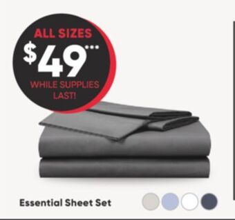 Sleep Country Essential sheet set offer