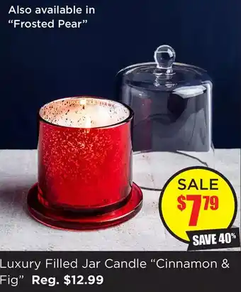 Kitchen Stuff Plus Luxury filled jar candle "cinnamon & fig" offer