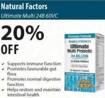 Healthy Planet Natural Factors Ultimate 24B 60VC offer