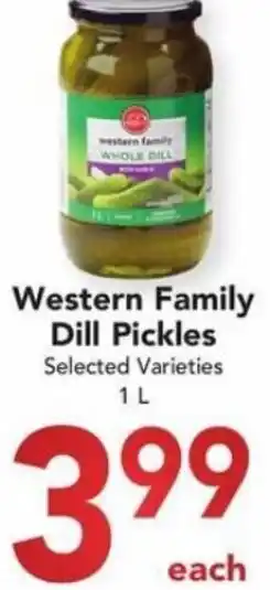 Buy-Low Foods Western Family Dell Pickles 1 L offer