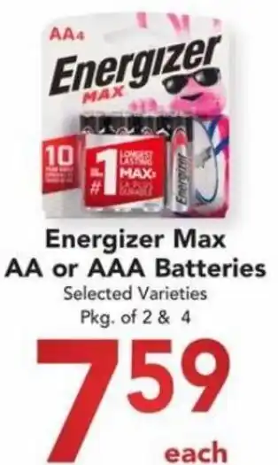 Buy-Low Foods Energizer Max AA or AAA Batteries offer