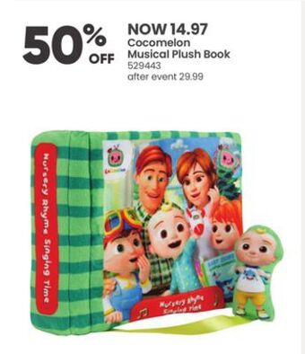 Toys R us Cocomelon musical plush book offer