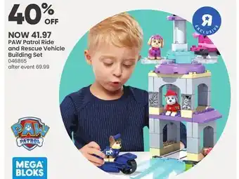 Toys R us Mega bloks paw patrol ride and rescue vehicle building set offer
