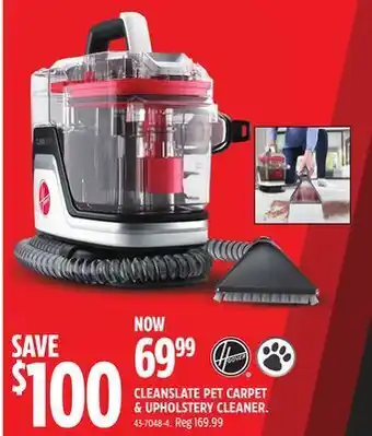 Canadian Tire Hoover cleanslate pet carpet & upholstery cleaner offer