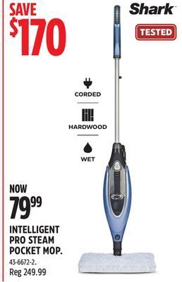 Canadian Tire Shark intelligent pro steam pocket mop offer