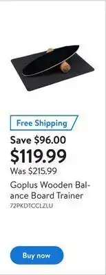 Walmart Goplus wooden balance board trainer offer