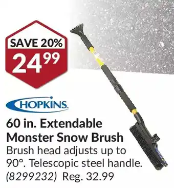 Princess Auto Hopkins 60 in. extendable monster snow brush offer
