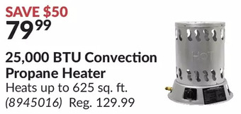 Princess Auto Heatstar 25,000 btu convection propane heater offer