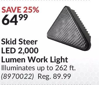 Princess Auto Evergear automotive skid steer led 2,000 lumen work light offer
